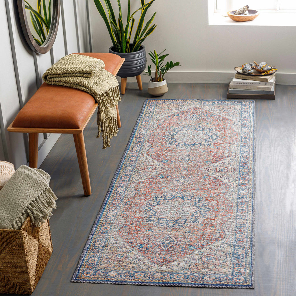 Wacousta Red&Blue Washable Rug - Clearance