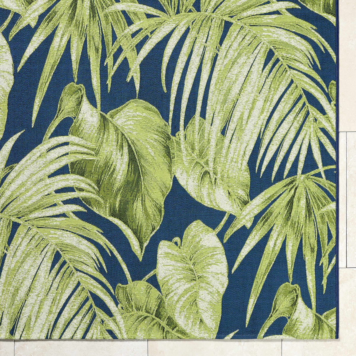 Amirah Teal Outdoor Area Rug