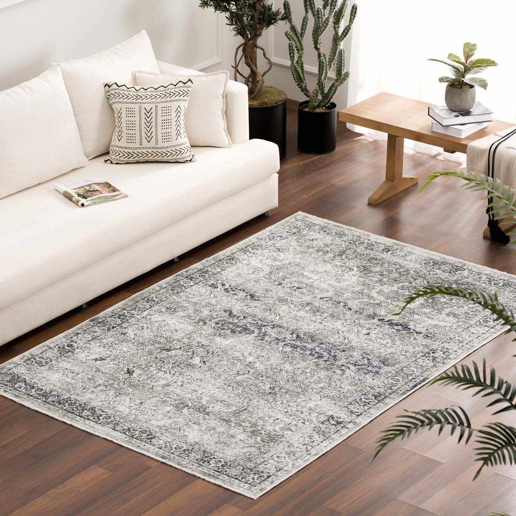 Gray Holi-4607 Washable Area Rug - Clearance