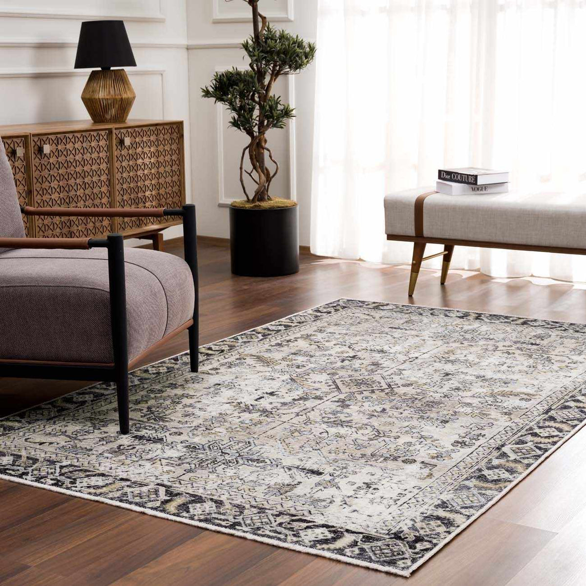 Holi-4606 Washable Area Rug - Clearance