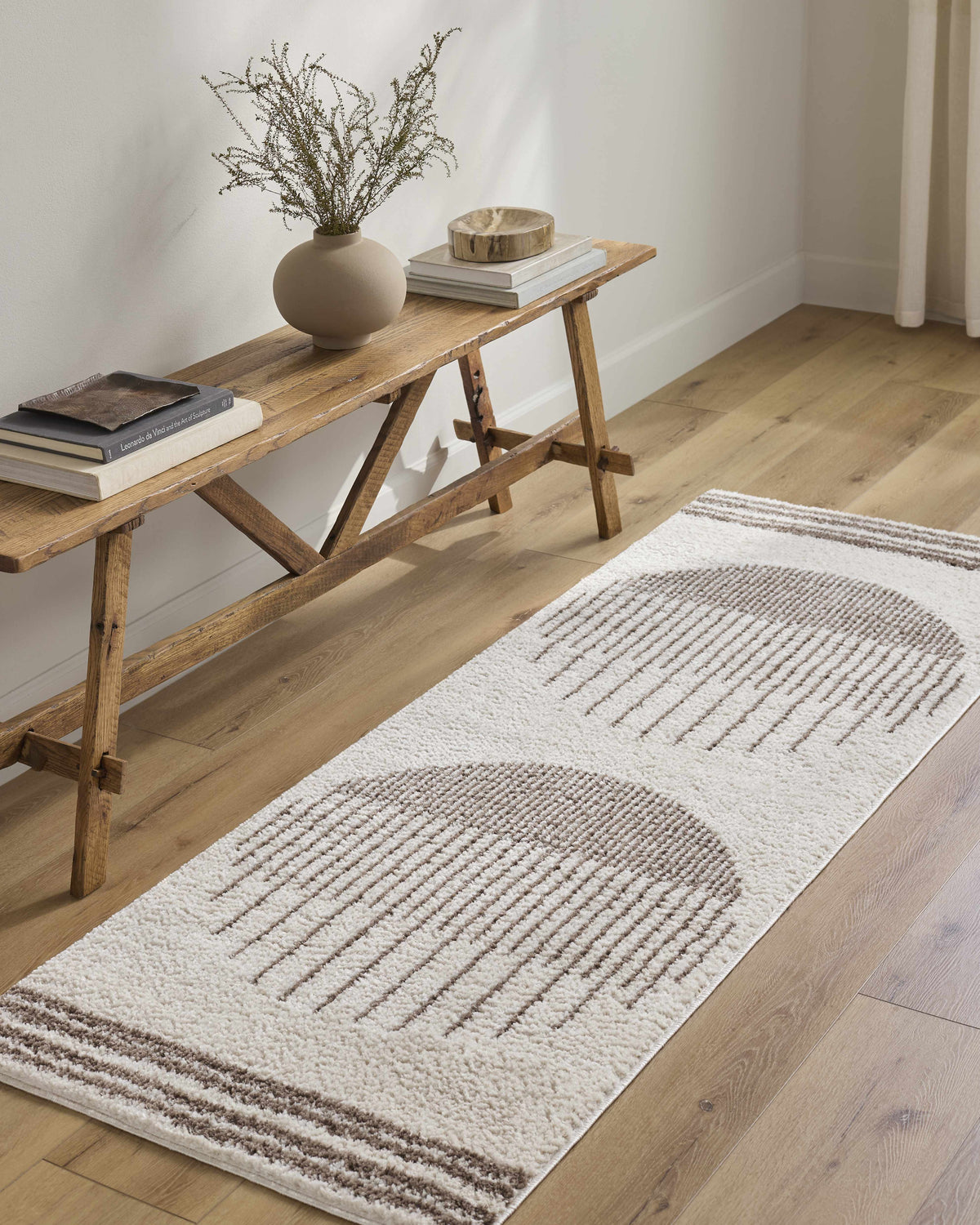 Apichu Brown Washable Area Rug