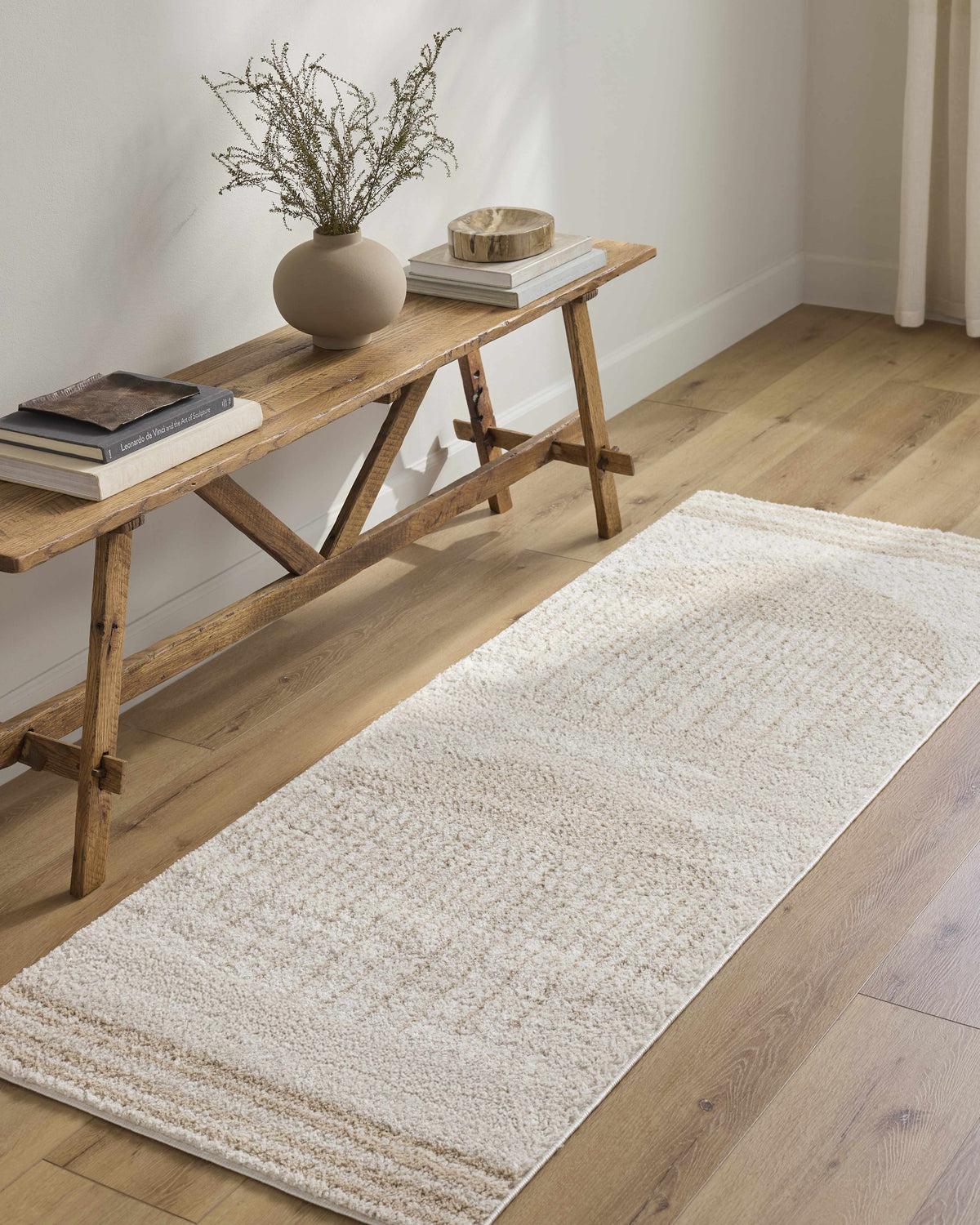 Apichu Beige Washable Area Rug