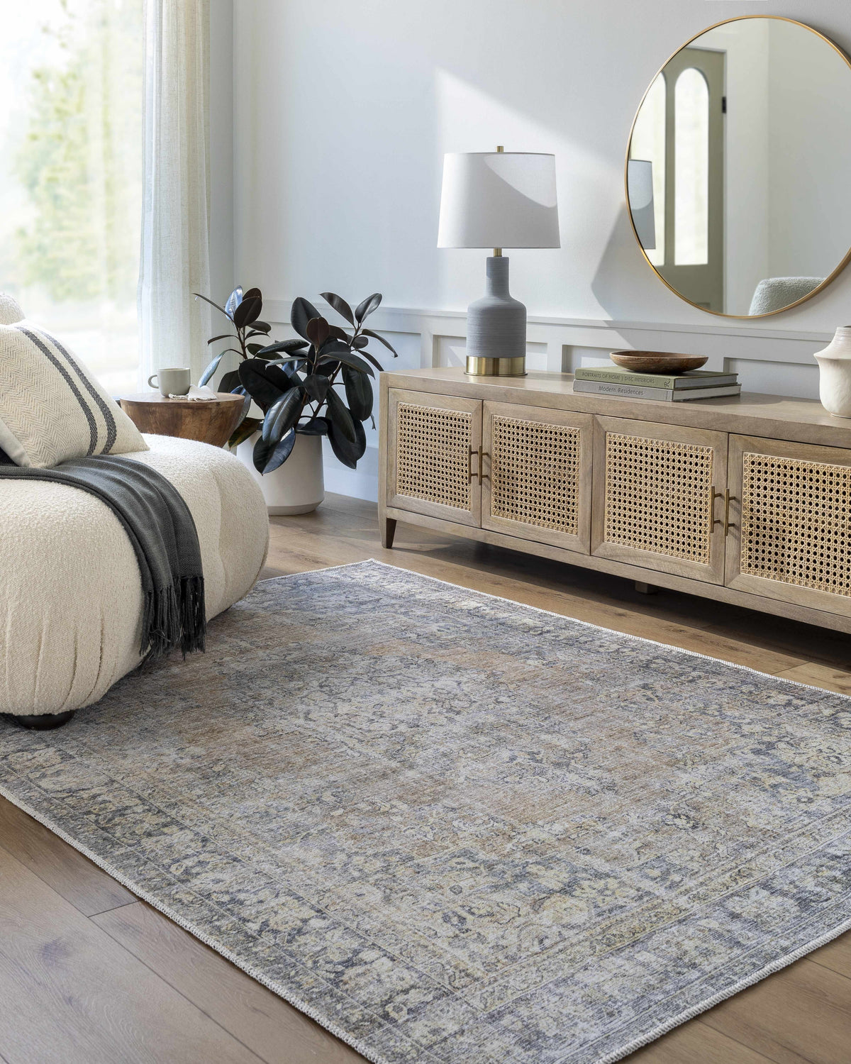 Darling Machine Woven Becki Owens x LIVABLISS BODA-2305 Washable Area Rug