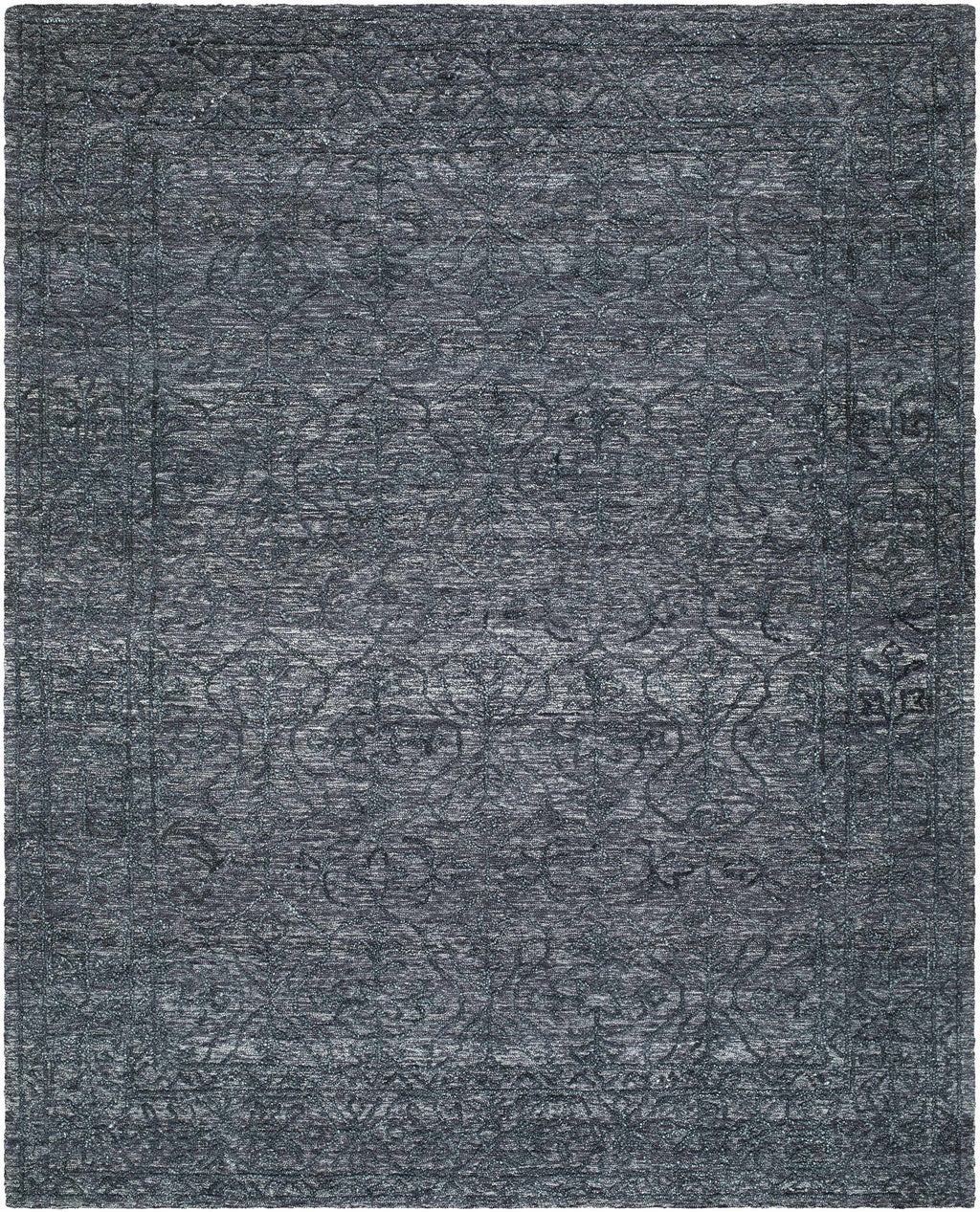 Yadid Black Wool Area Rug