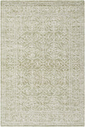 Yadid Green Wool Area Rug