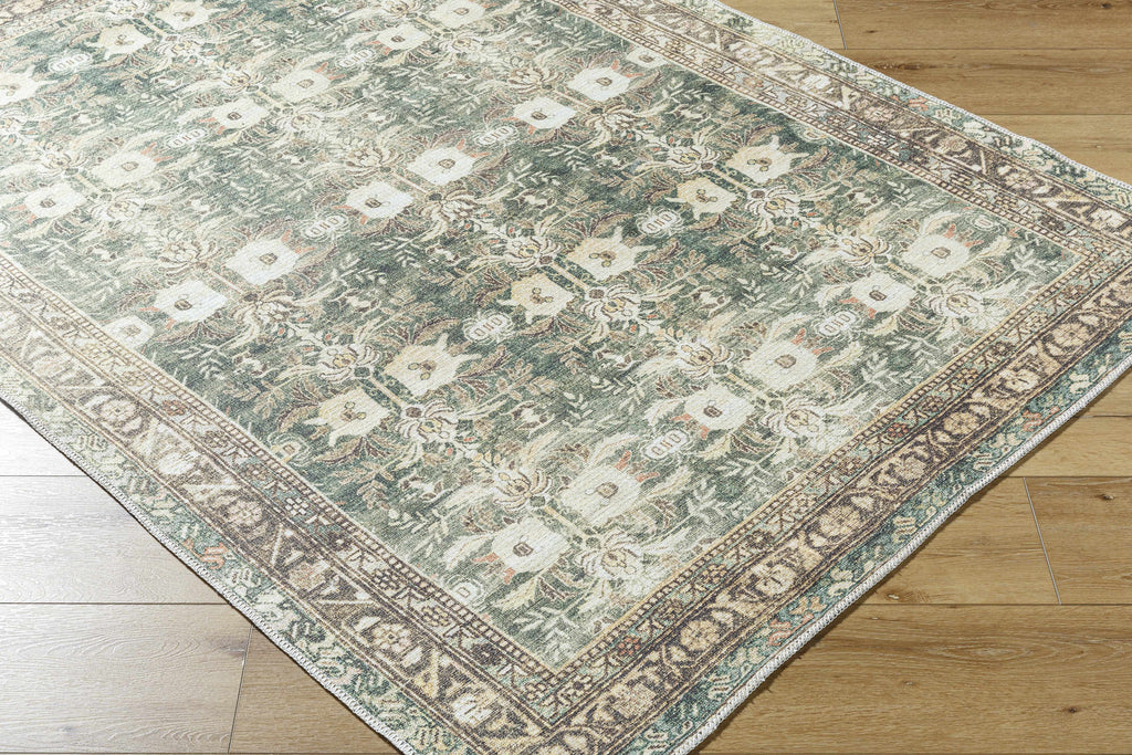 Acoose Vintage Flat Pile Washable Rug