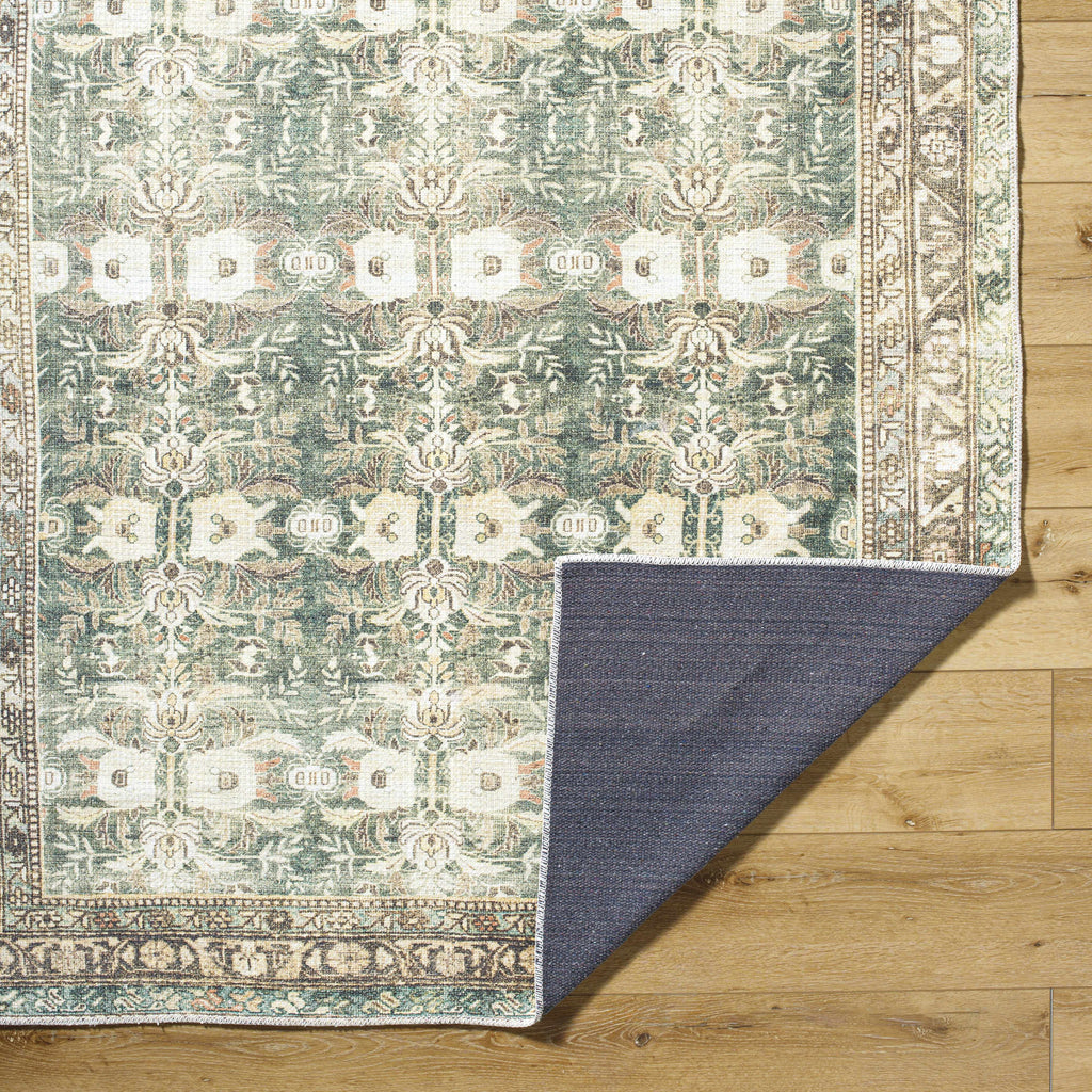 Acoose Vintage Flat Pile Washable Rug