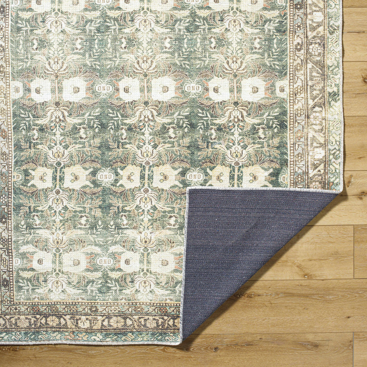 Acoose Vintage Flat Pile Washable Rug
