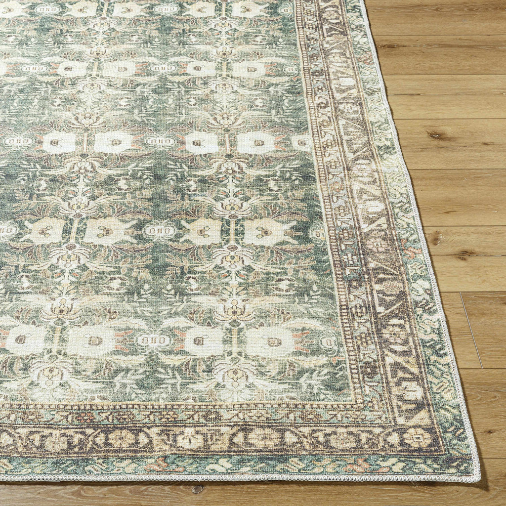 Acoose Vintage Flat Pile Washable Rug