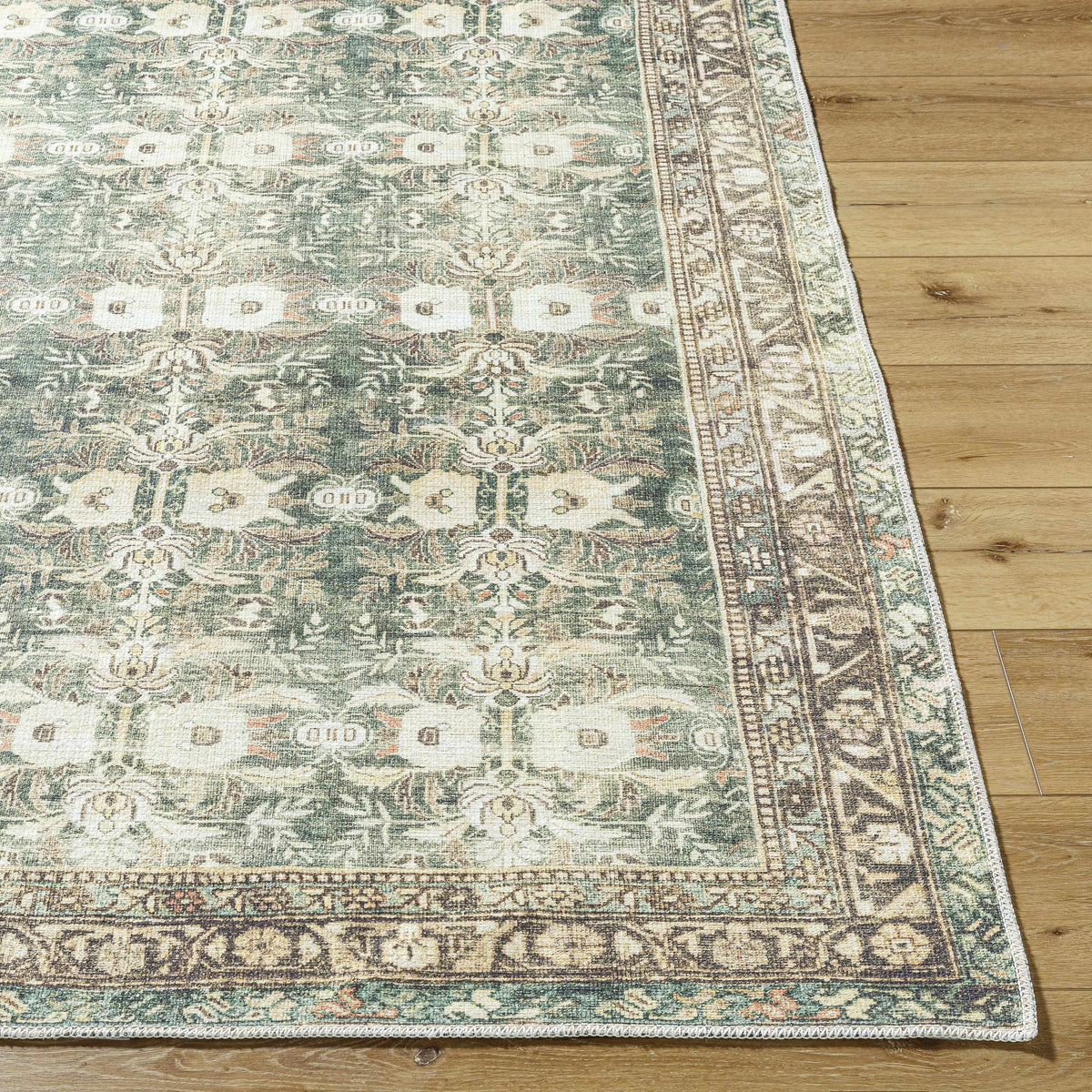 Acoose Vintage Flat Pile Washable Rug