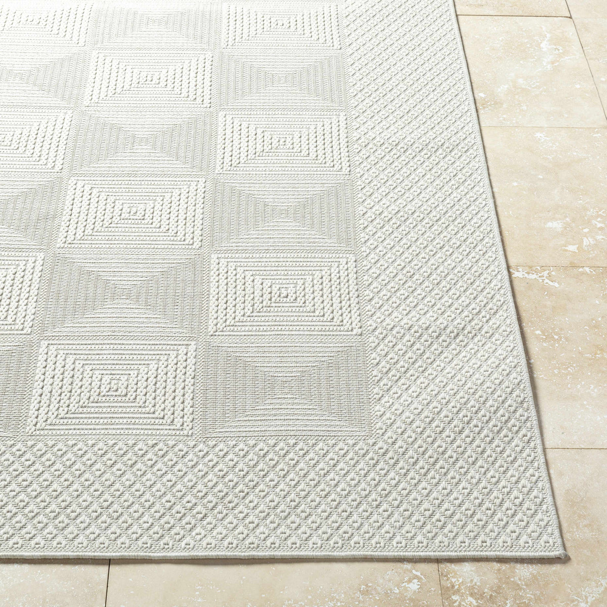 Anabia White Outdoor Area Rug