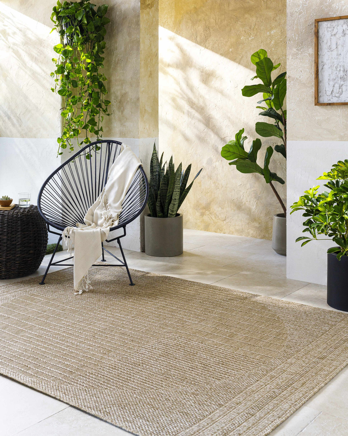 Yuley Brown Outdoor Area Rug