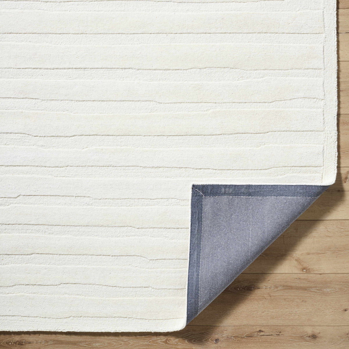 Zerah White Wool Area Rug - Clearance