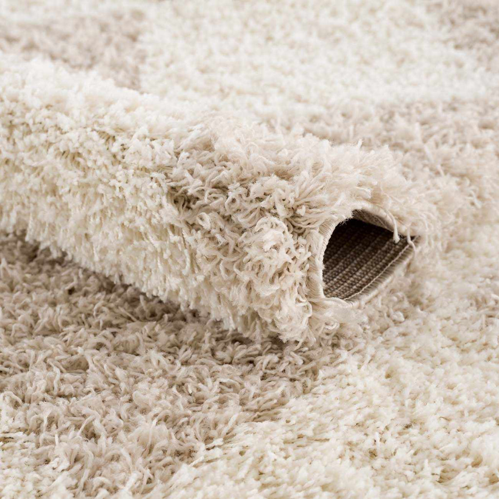 Zahur Cream & Beige Diamond Area Rug - Clearance