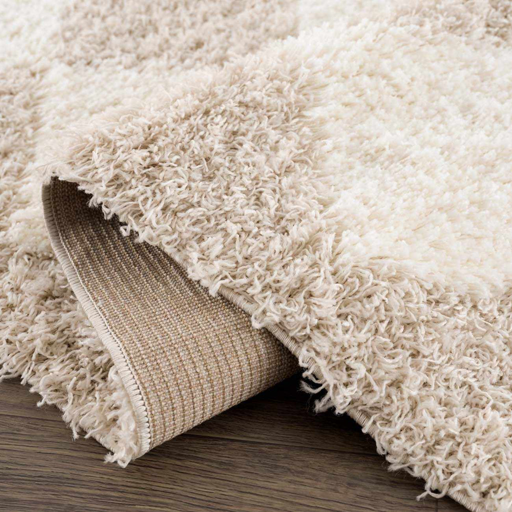 Zahur Cream & Beige Diamond Area Rug - Clearance