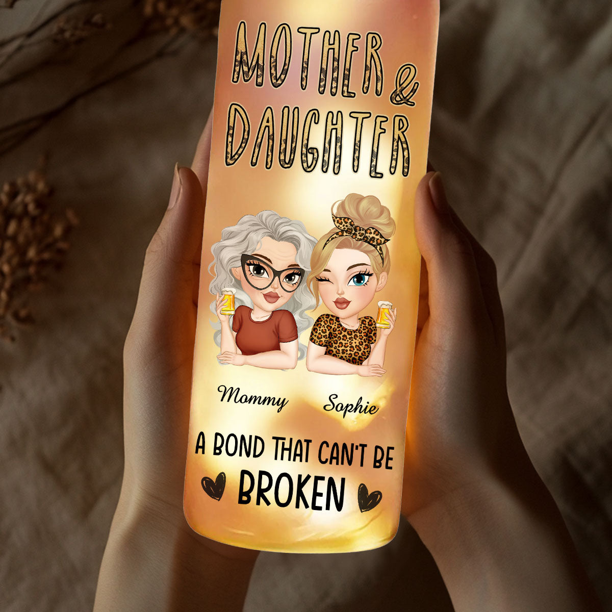 A Bond That Can't Be Broken - Personalized Bottle Lamp
