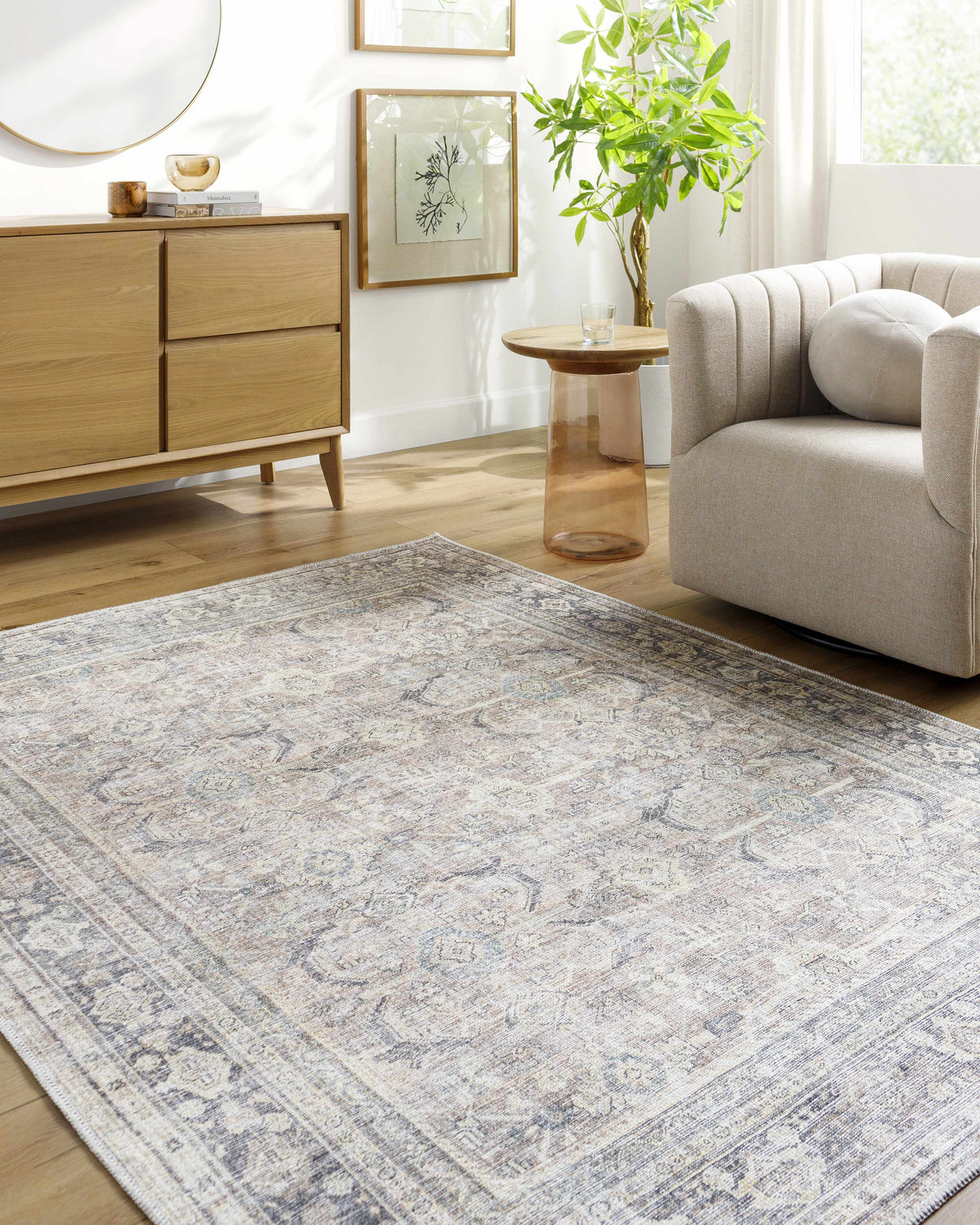 Darling Machine Woven Becki Owens x LIVABLISS BODA-2300 Washable Area Rug