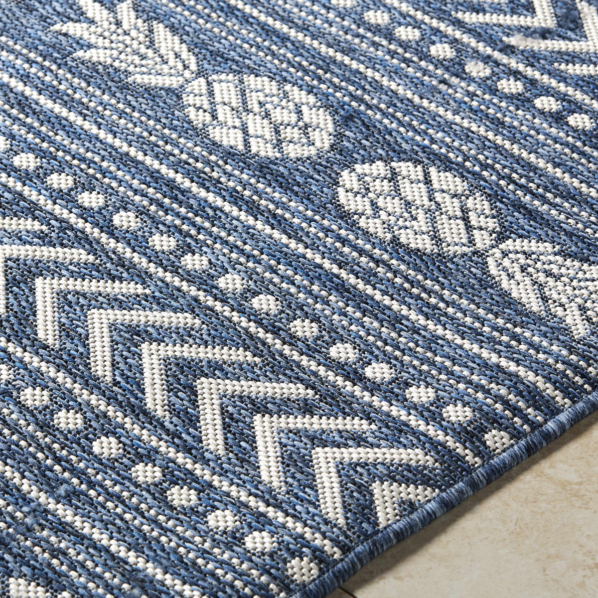 Zaida Blue Outdoor Area Rug