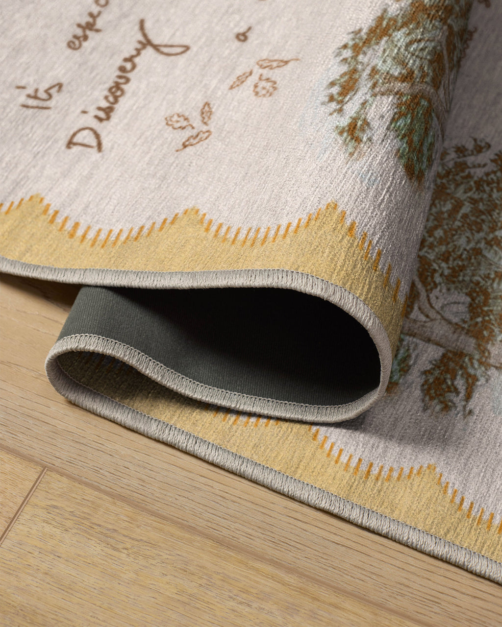 A Grand Explore Yellow Flatwoven Rug