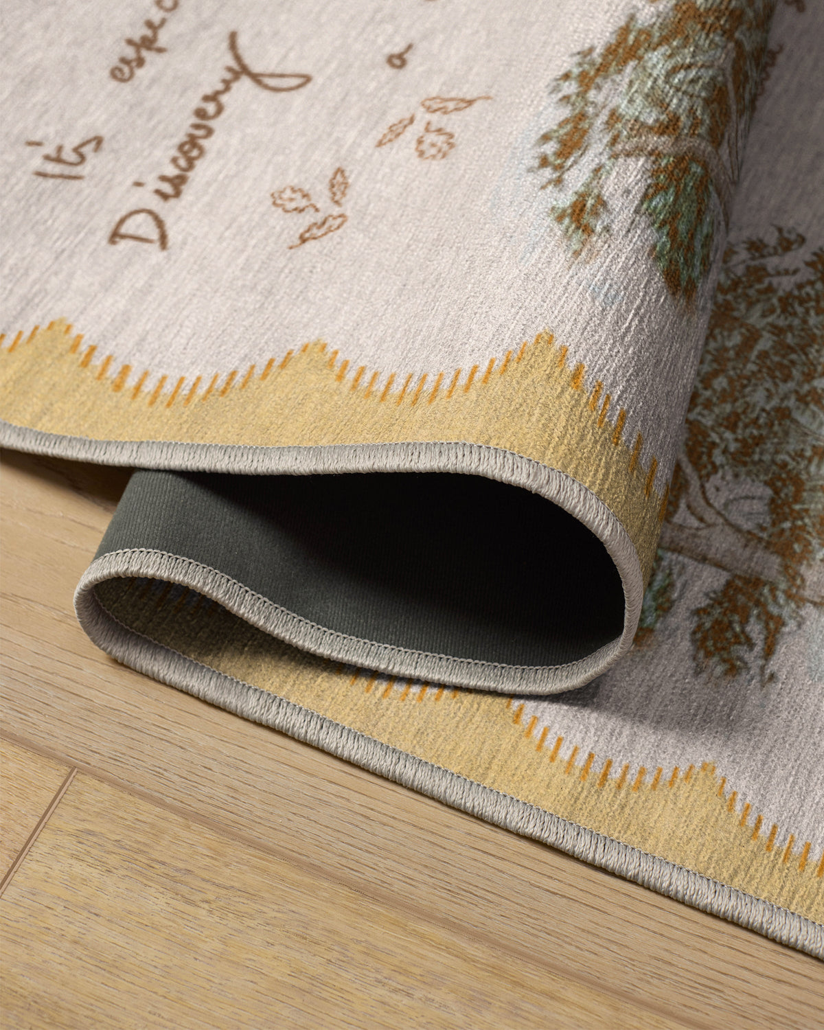 A Grand Explore Yellow Flatwoven Rug