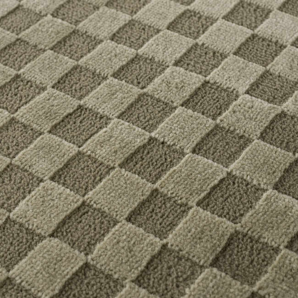 Gaiwan Olive Green Washable Area Rug