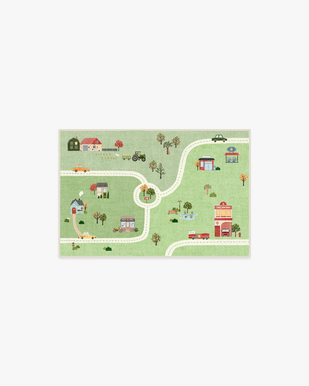 About Town Green Flatwoven Rug