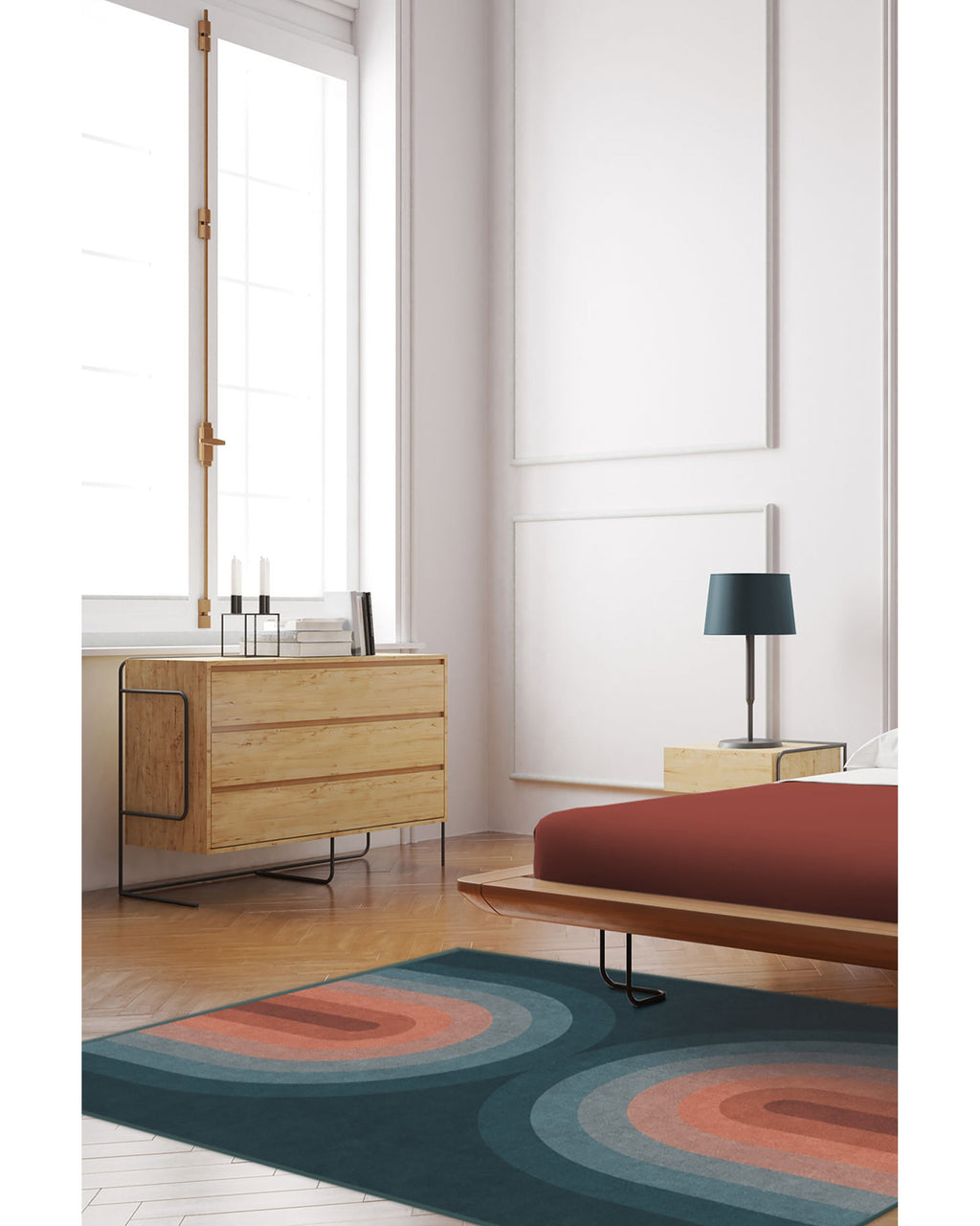Absida Teal Rug