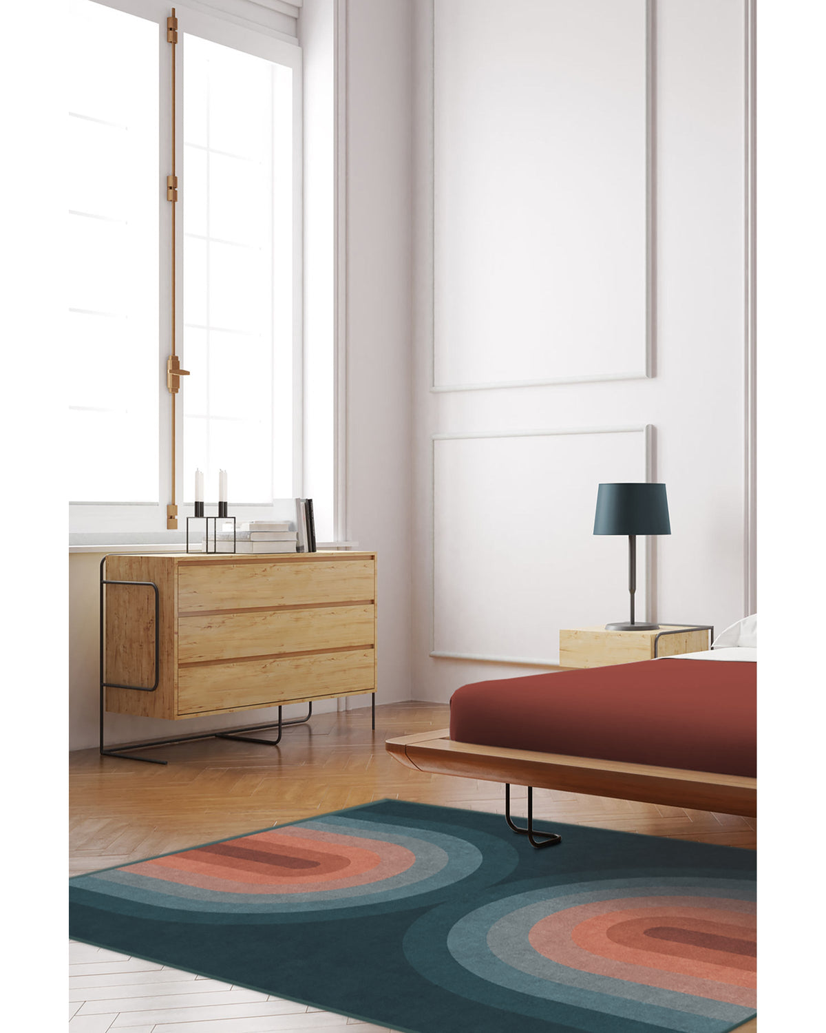 Absida Teal Rug