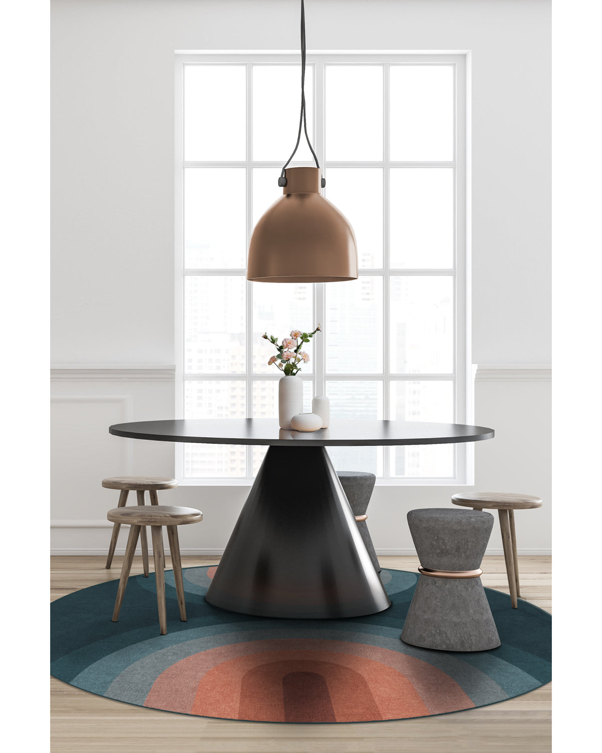 Absida Teal Flatwoven Rug