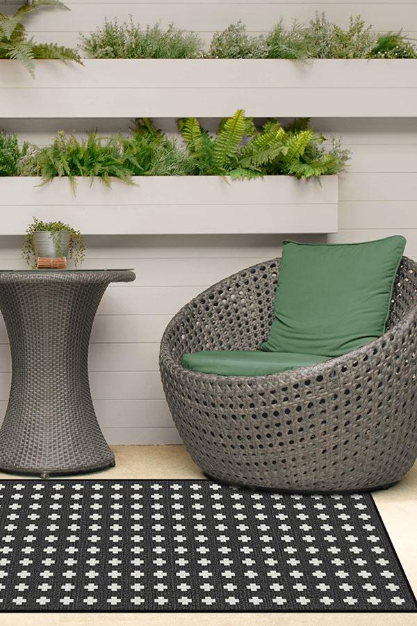 Adde Black Outdoor Rug