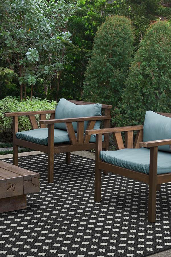 Adde Black Outdoor Rug