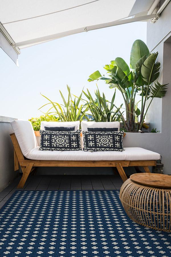 Adde Navy Outdoor Rug