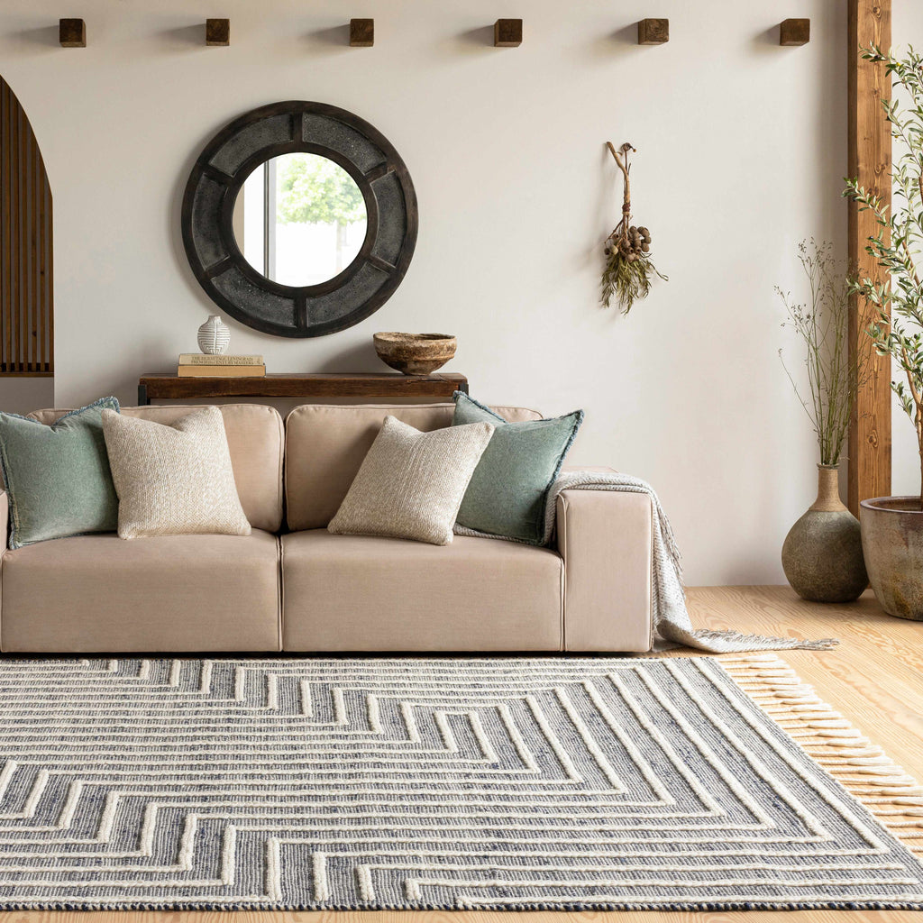 Aditya Tasseled Jute&Wool Carpet - Clearance