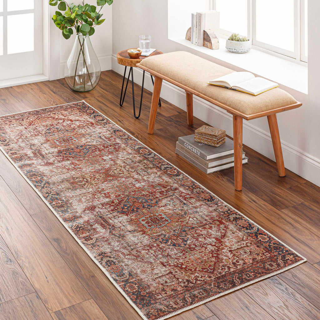 Adtugan Vintage Flat Pile Washable Rug