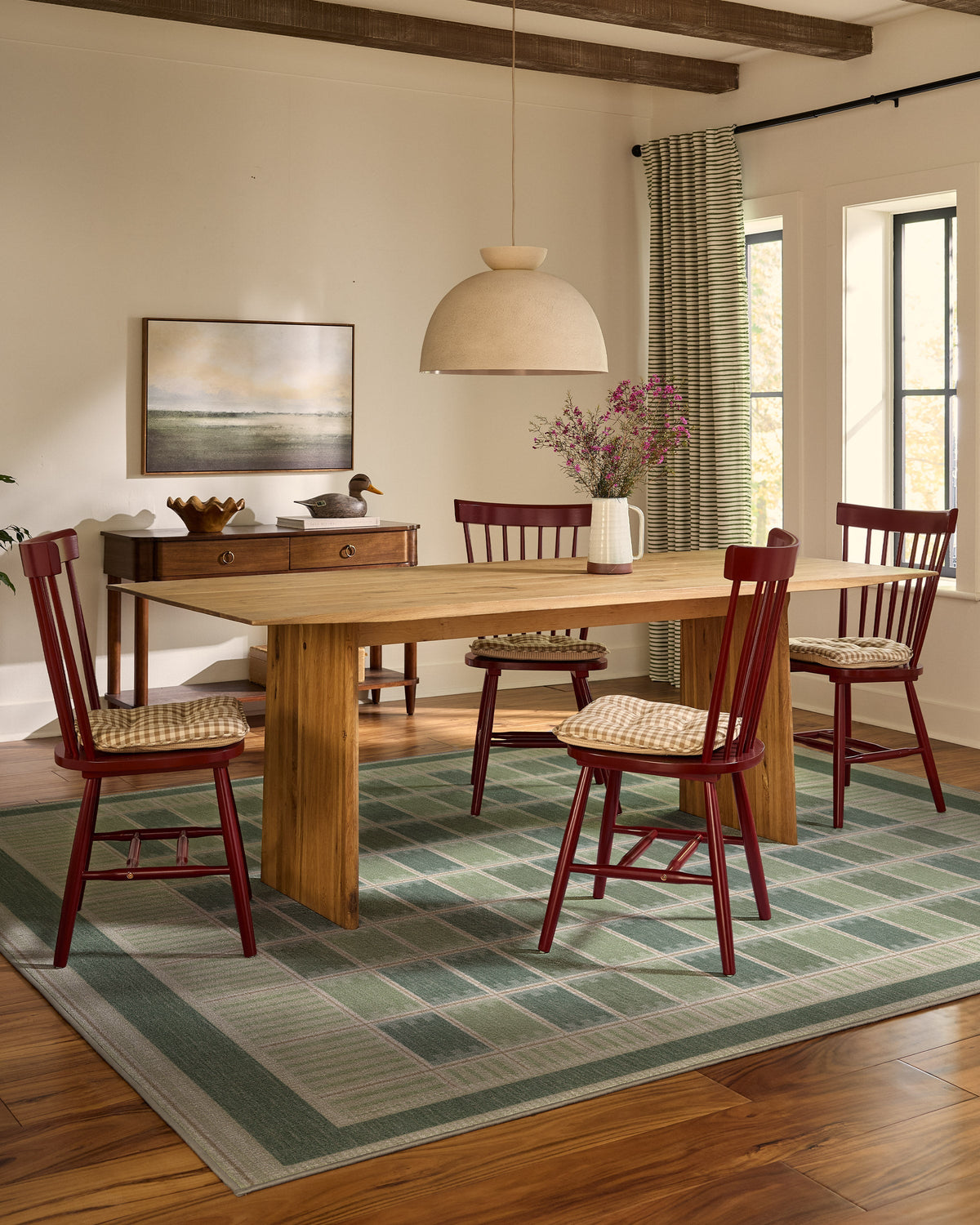 Agnes Green Flatwoven Rug