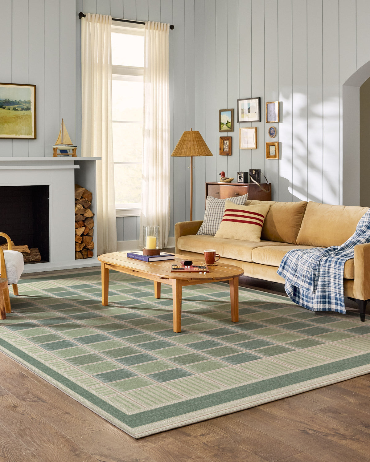 Agnes Green Flatwoven Rug