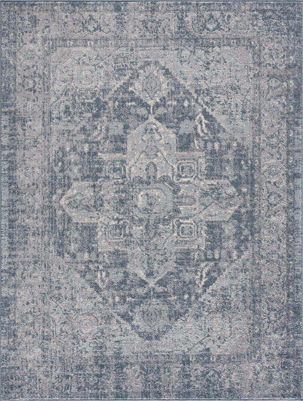 Peeta Blue Medallion Area Rug - Clearance