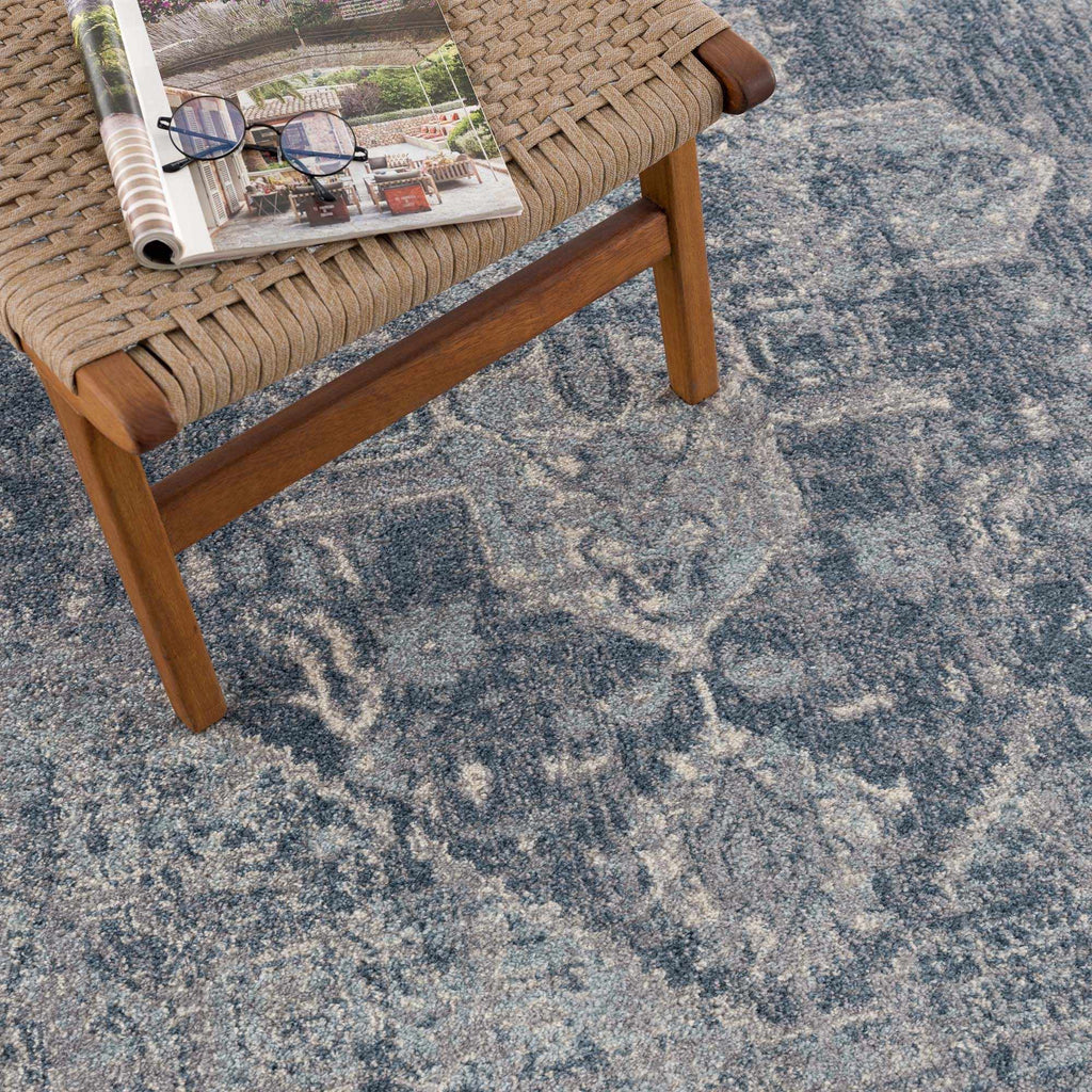 Peeta Blue Medallion Area Rug - Clearance