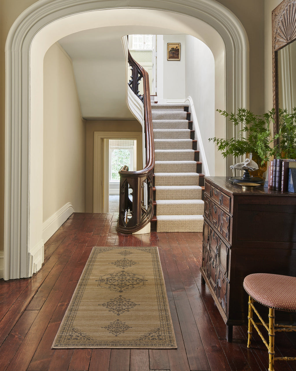 Alette Tan & Charcoal Flatwoven Rug