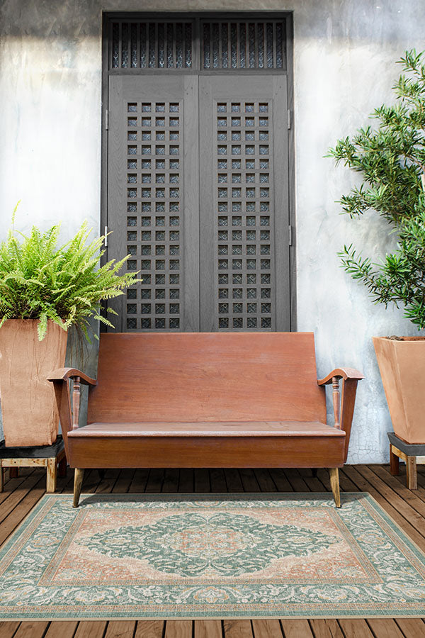 Allura Copper Sage Outdoor Rug