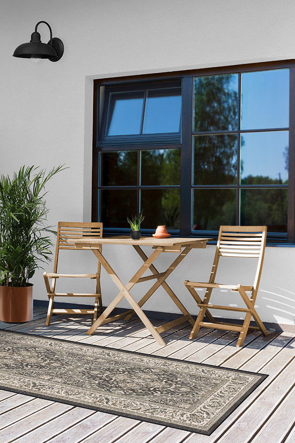 Allura Dark Wood Outdoor Rug