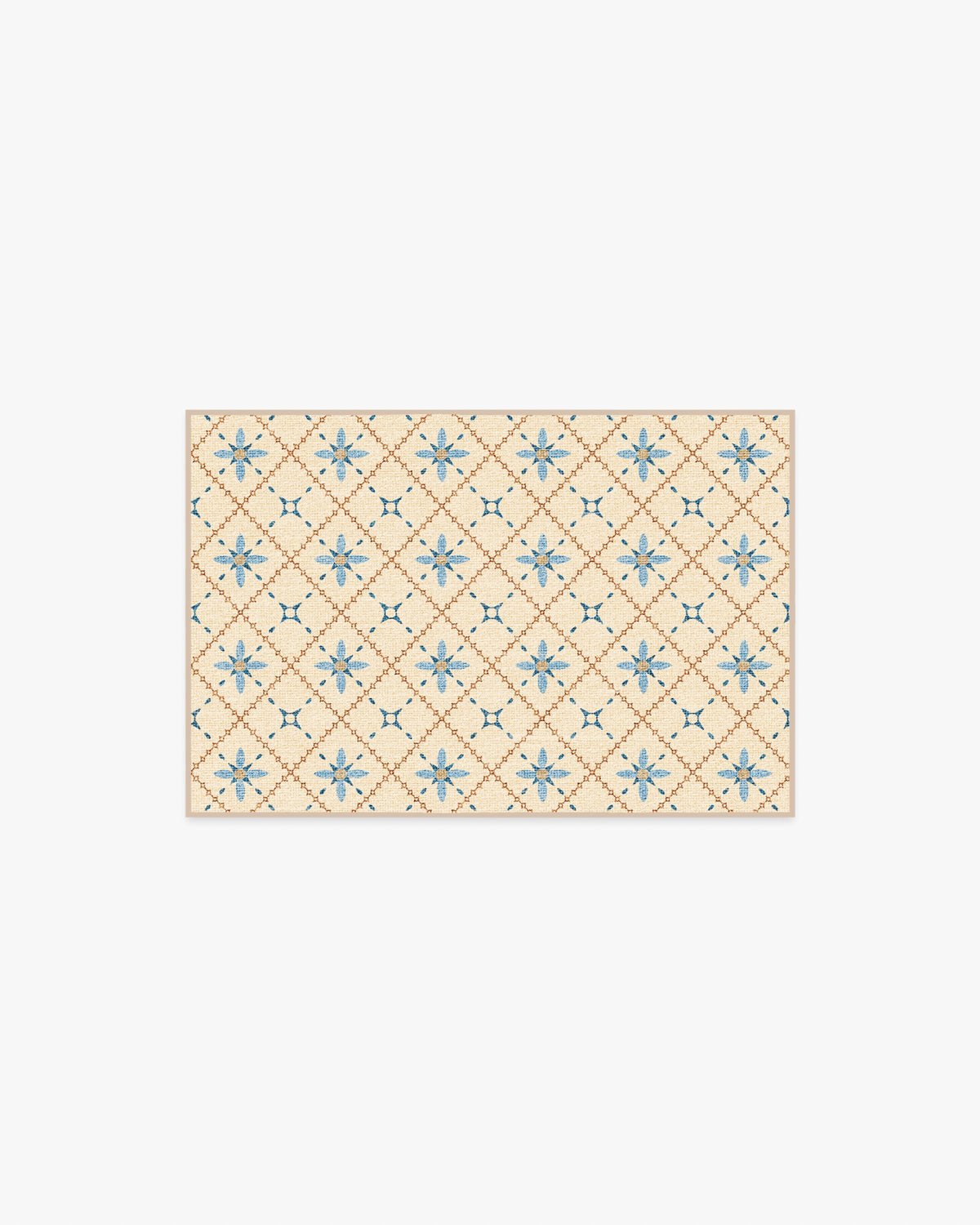 Alva Ivory & Slate Blue Rug