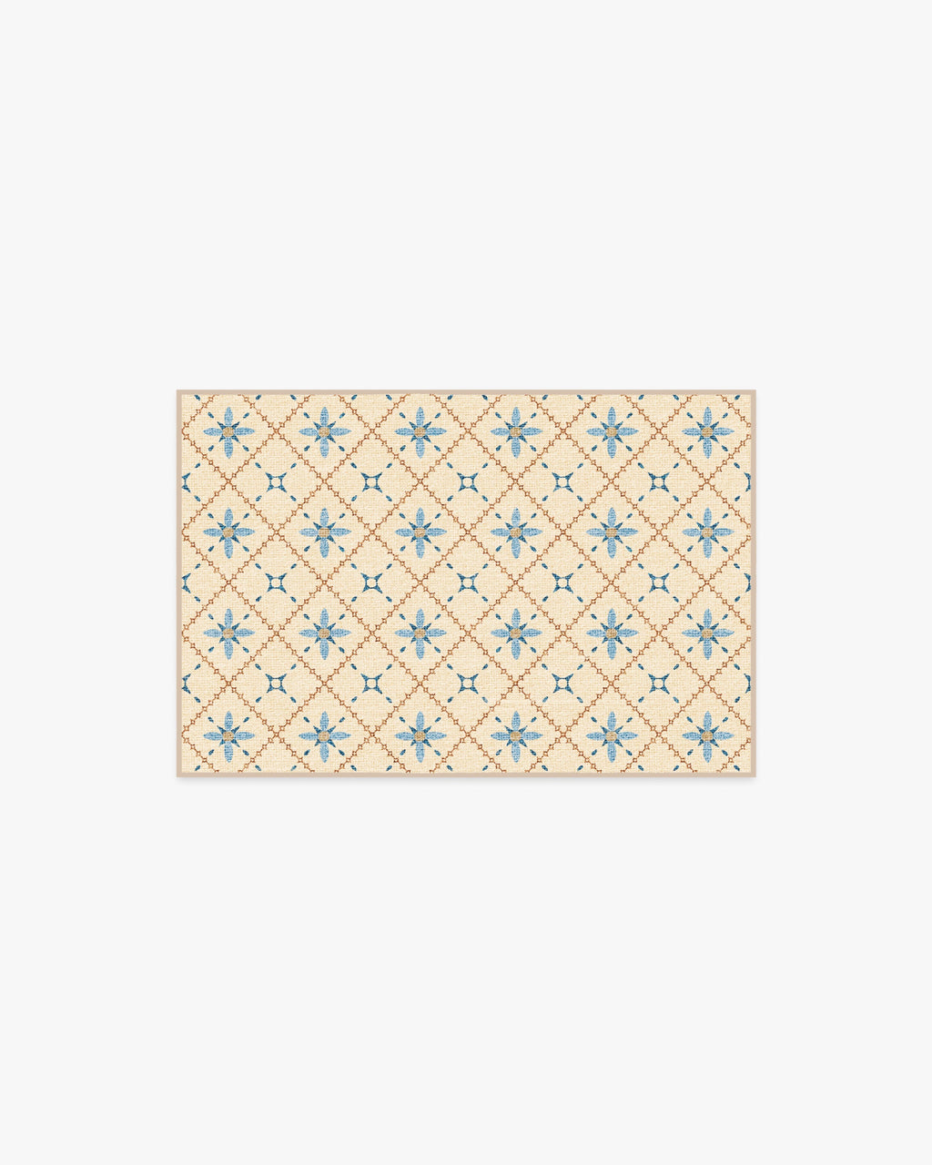 Alva Ivory & Slate Blue Flatwoven Rug