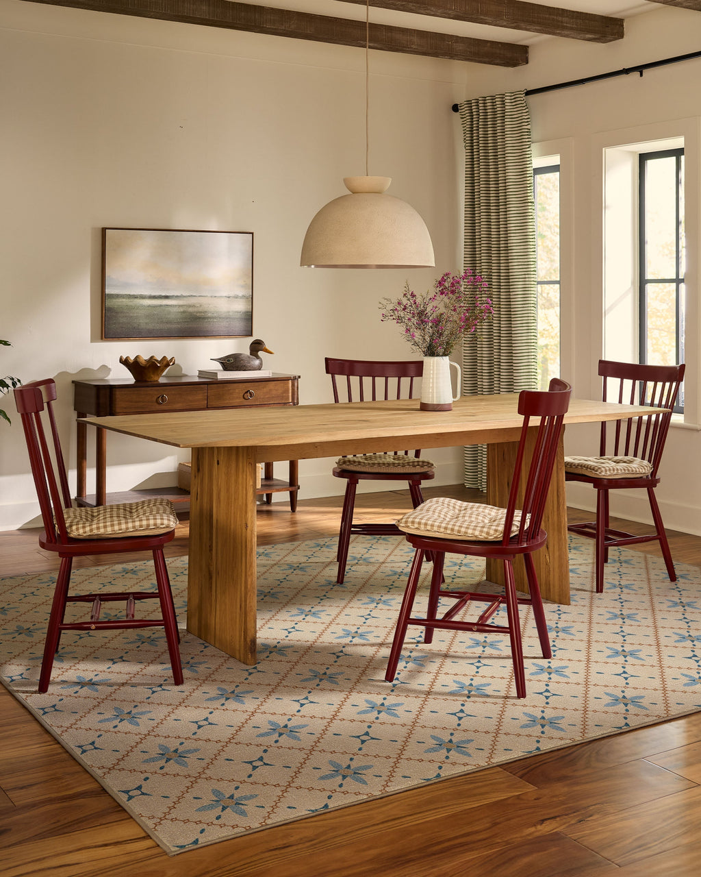 Alva Ivory & Slate Blue Rug