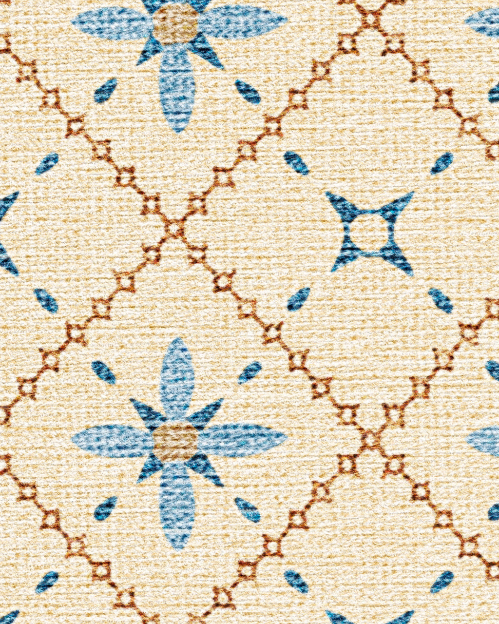 Alva Ivory & Slate Blue Rug