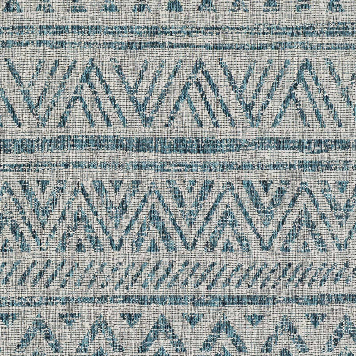 Novato Aqua All Over Pattern Performance Outdoor Rug