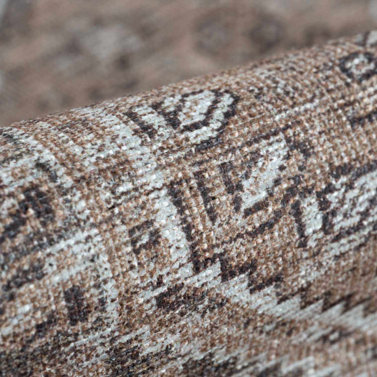 Barny Brown Flat Pile Washable Rug - Clearance