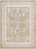 Neku Sage Persian Machine Woven Polypropylene Washable Area Rug