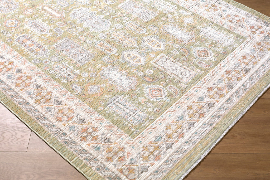 Neku Sage Persian Machine Woven Polypropylene Washable Area Rug