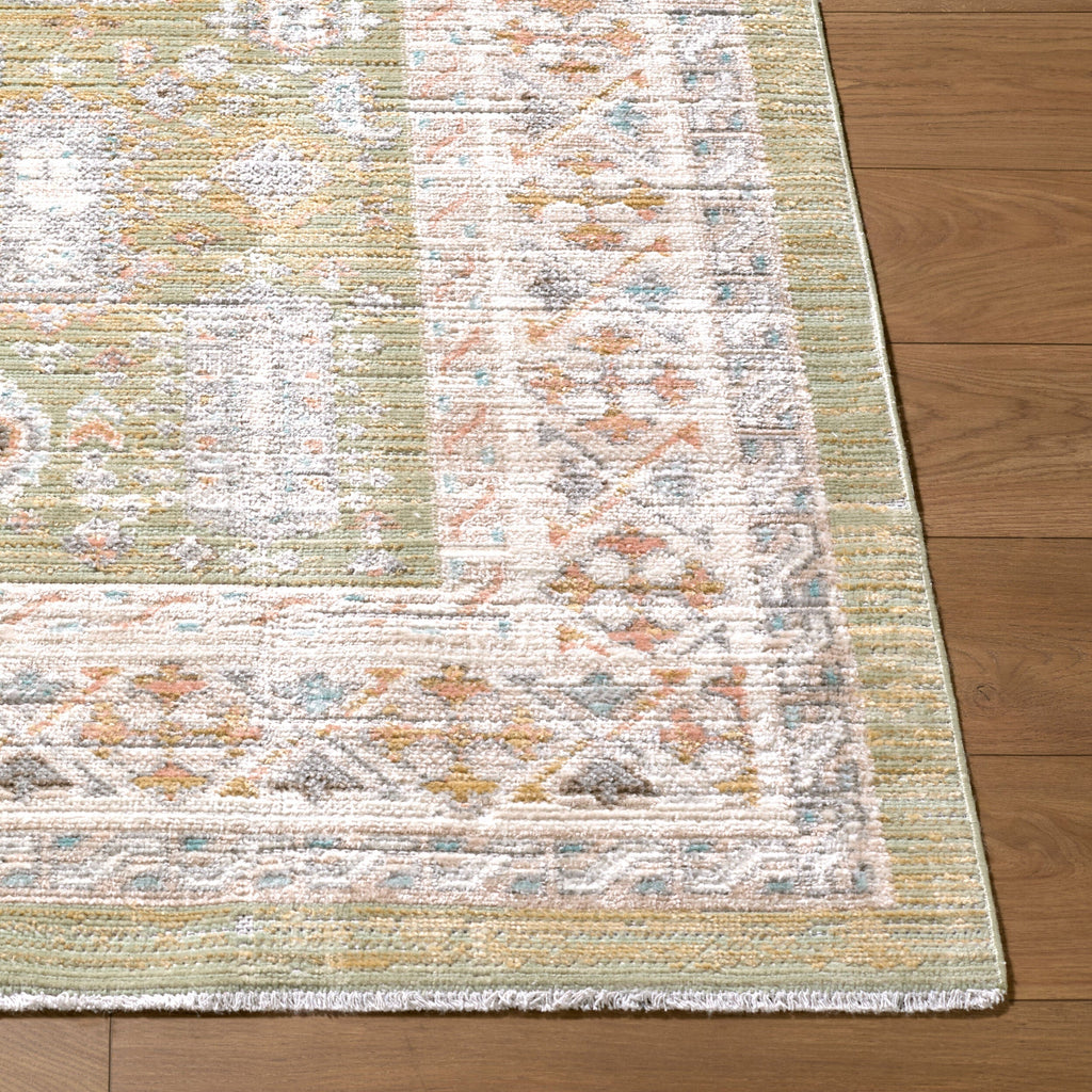 Neku Sage Persian Machine Woven Polypropylene Washable Area Rug